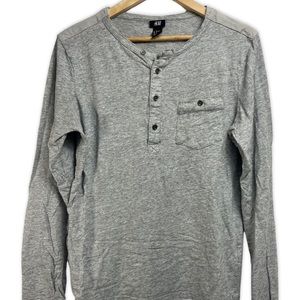 H&M Henley Longsleeve Top Size Medium